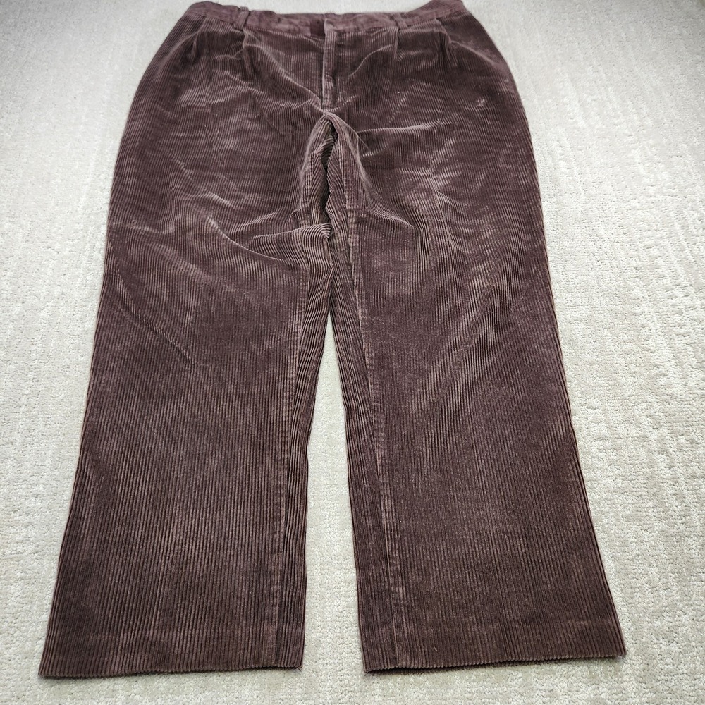 Vintage Corduroy Pleated  Pants Men 36x29 Jos A Bank High Rise Trouser  *READ